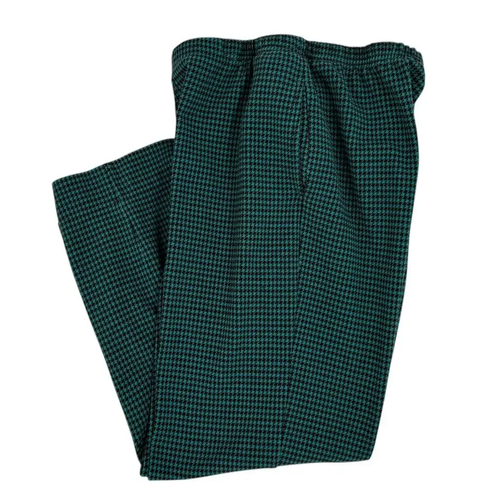 Draper's & Damon's Soft Knit Houndstooth Check Pull On Pants‎ Medium